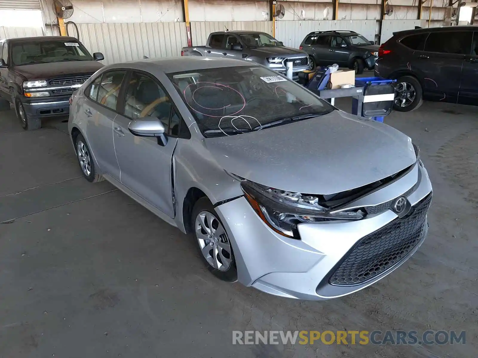 1 Photograph of a damaged car 5YFEPMAE8MP204513 TOYOTA COROLLA 2021