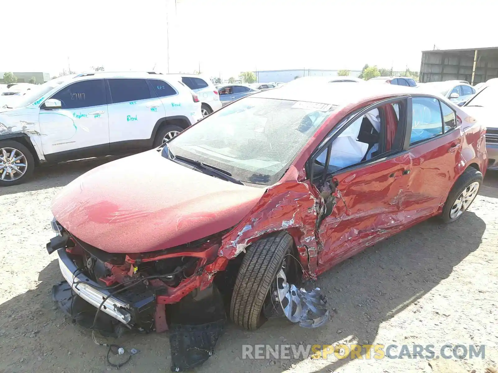 2 Photograph of a damaged car 5YFEPMAE8MP205838 TOYOTA COROLLA 2021