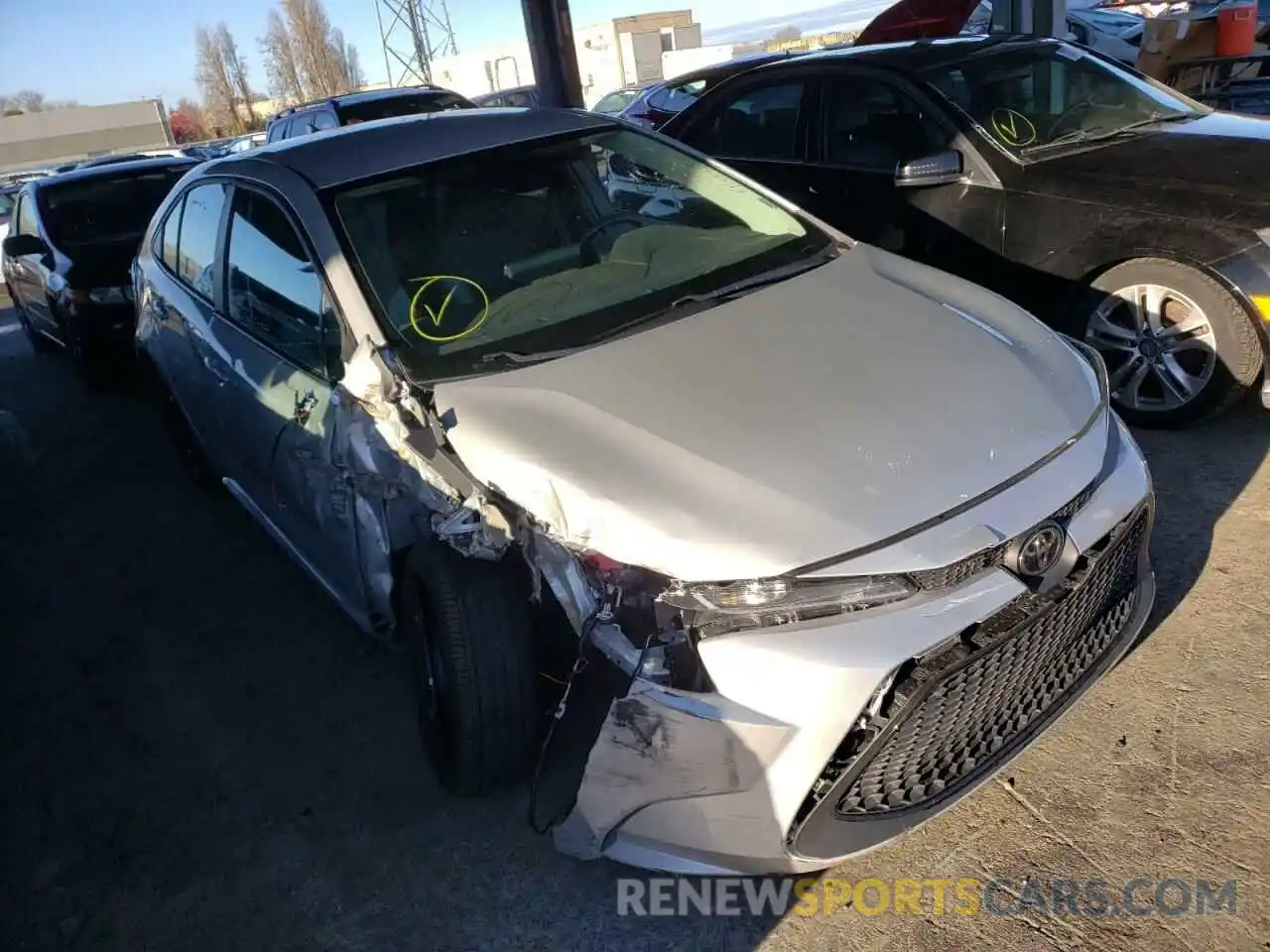 1 Photograph of a damaged car 5YFEPMAE8MP206584 TOYOTA COROLLA 2021