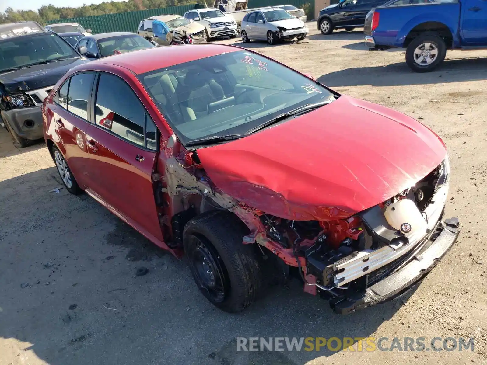 1 Photograph of a damaged car 5YFEPMAE8MP206987 TOYOTA COROLLA 2021