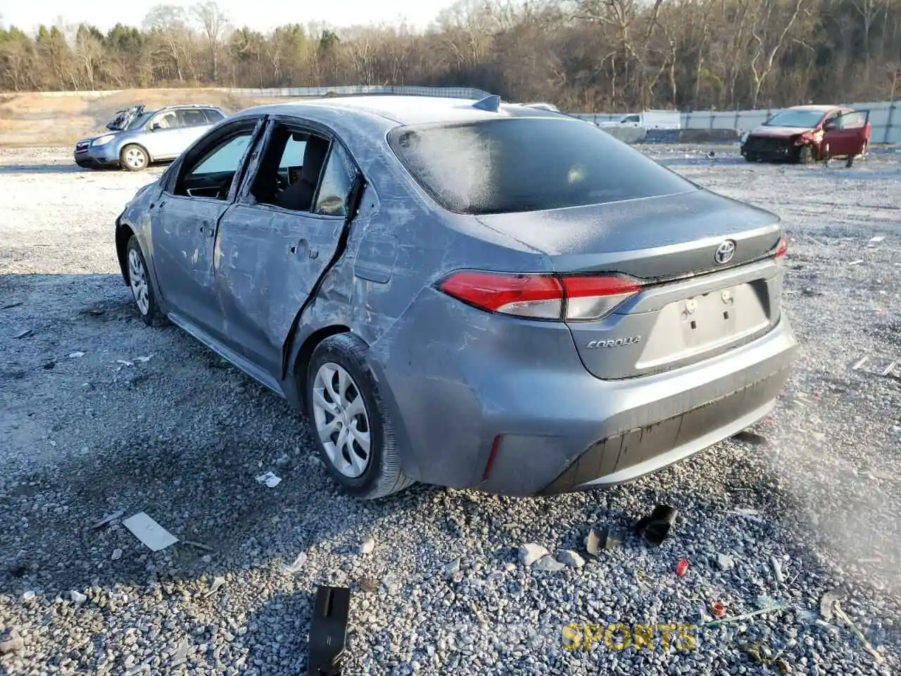 3 Photograph of a damaged car 5YFEPMAE8MP207170 TOYOTA COROLLA 2021