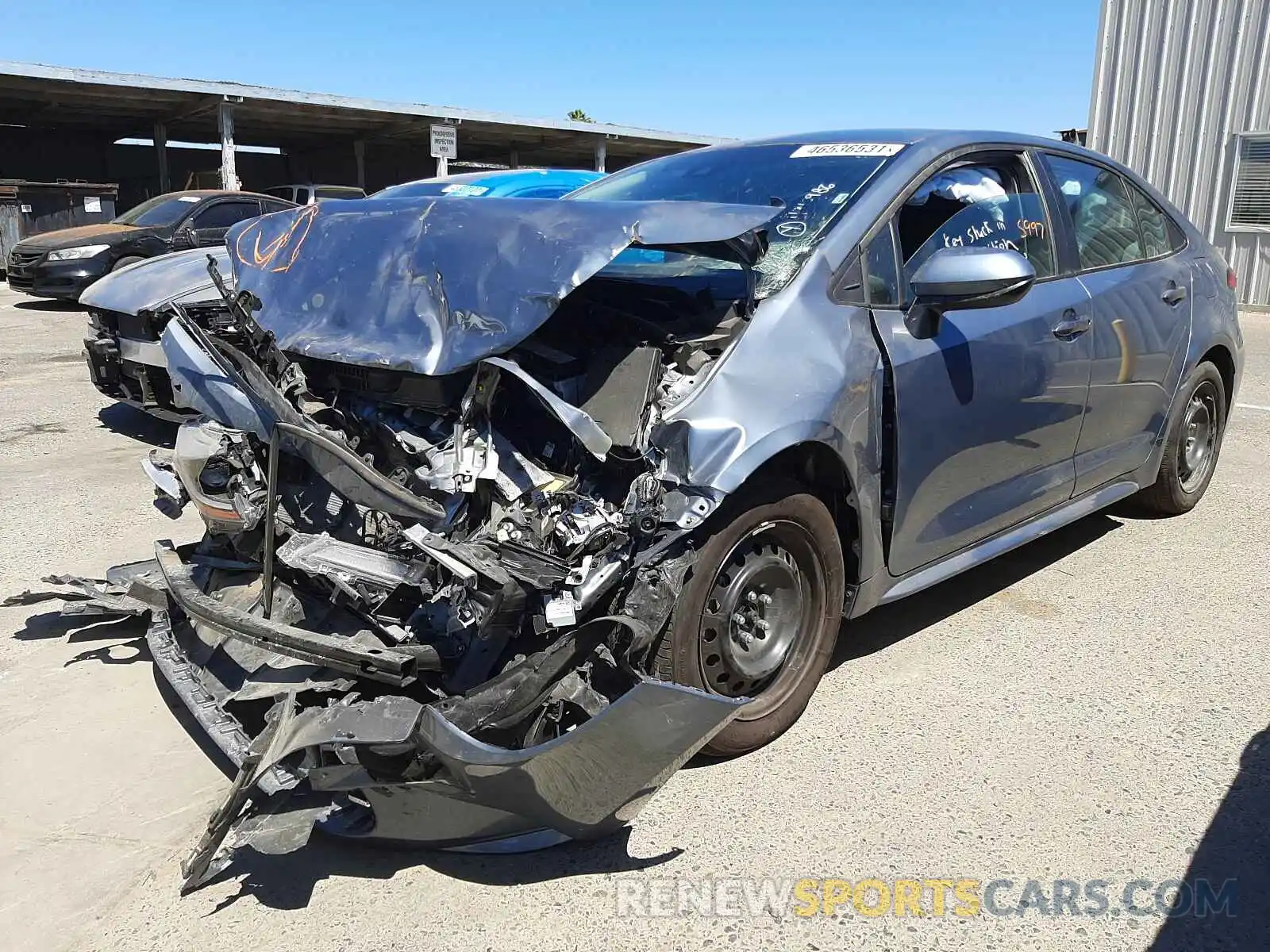 2 Photograph of a damaged car 5YFEPMAE8MP210151 TOYOTA COROLLA 2021