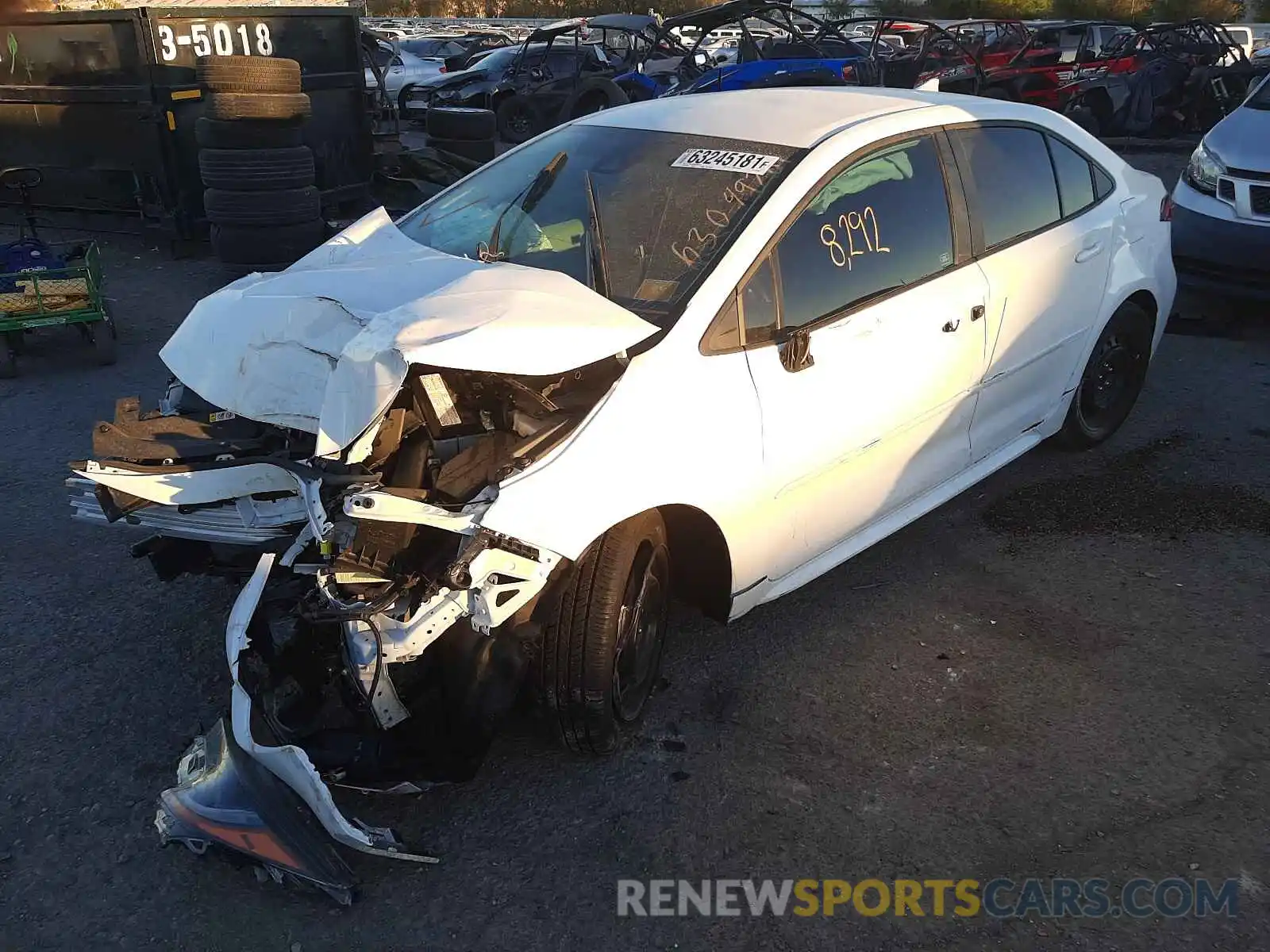 2 Photograph of a damaged car 5YFEPMAE8MP210361 TOYOTA COROLLA 2021