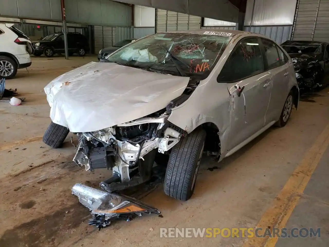 2 Photograph of a damaged car 5YFEPMAE8MP211932 TOYOTA COROLLA 2021