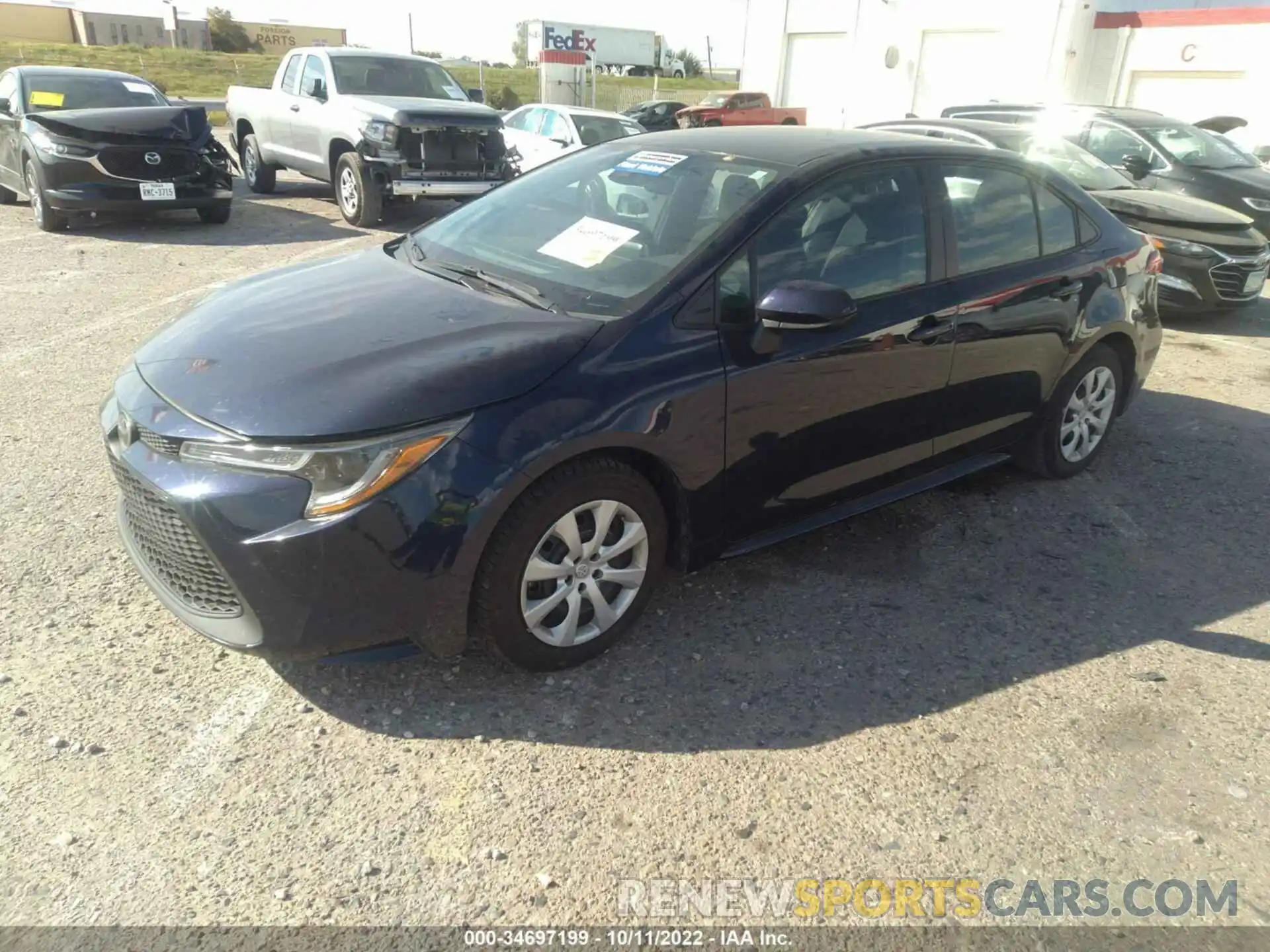 2 Photograph of a damaged car 5YFEPMAE8MP213163 TOYOTA COROLLA 2021