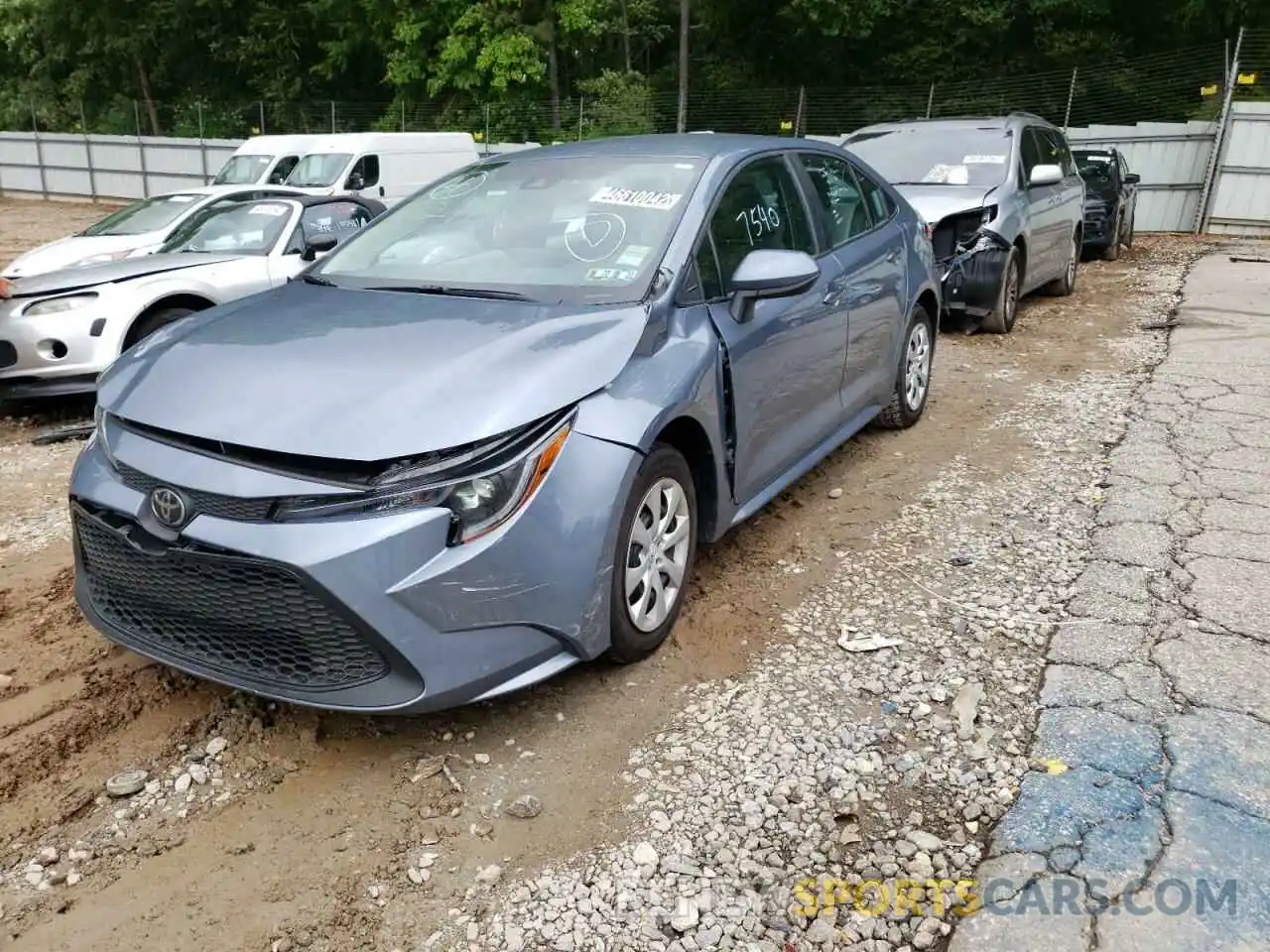 2 Photograph of a damaged car 5YFEPMAE8MP216211 TOYOTA COROLLA 2021