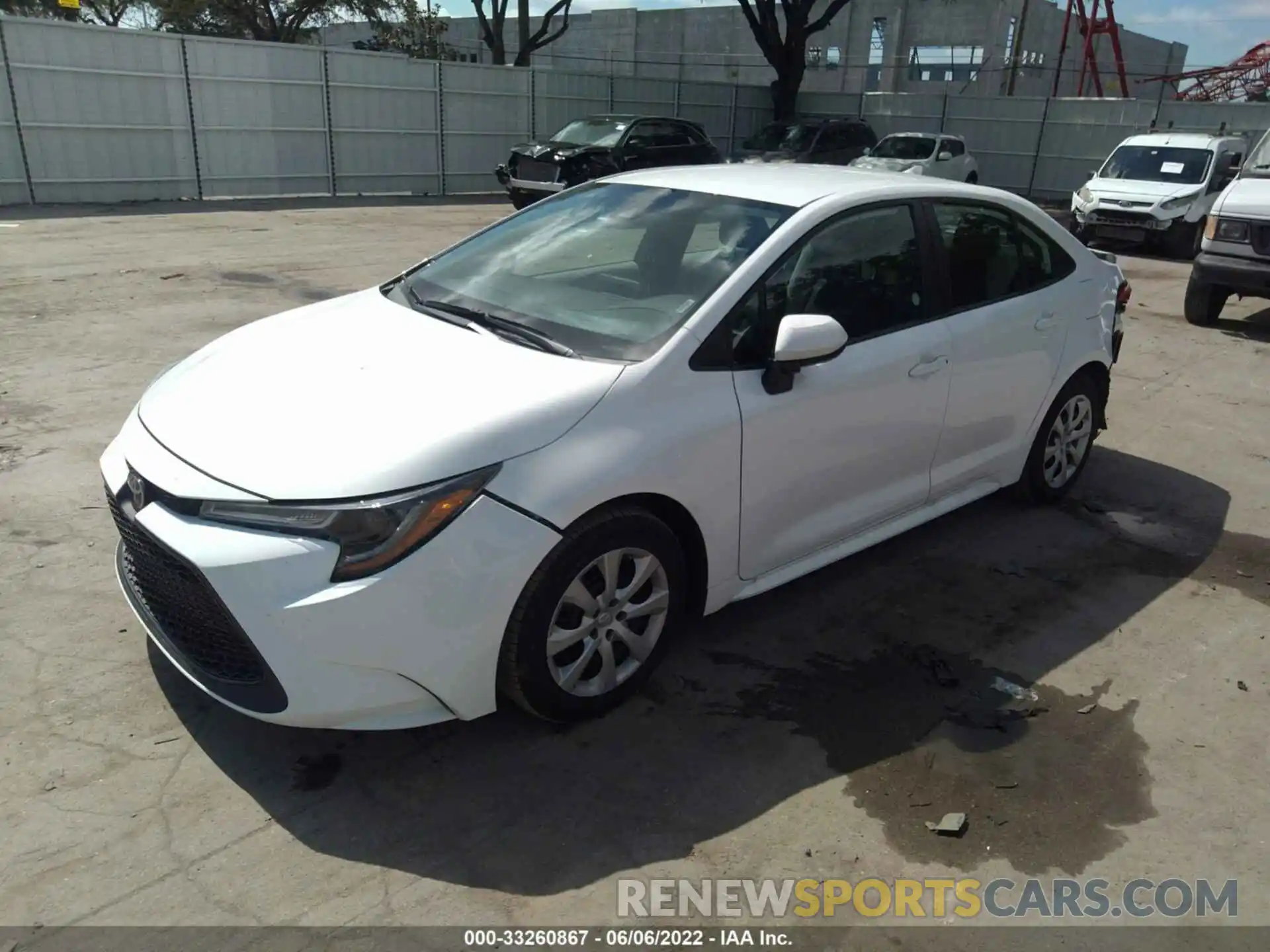 2 Photograph of a damaged car 5YFEPMAE8MP216760 TOYOTA COROLLA 2021