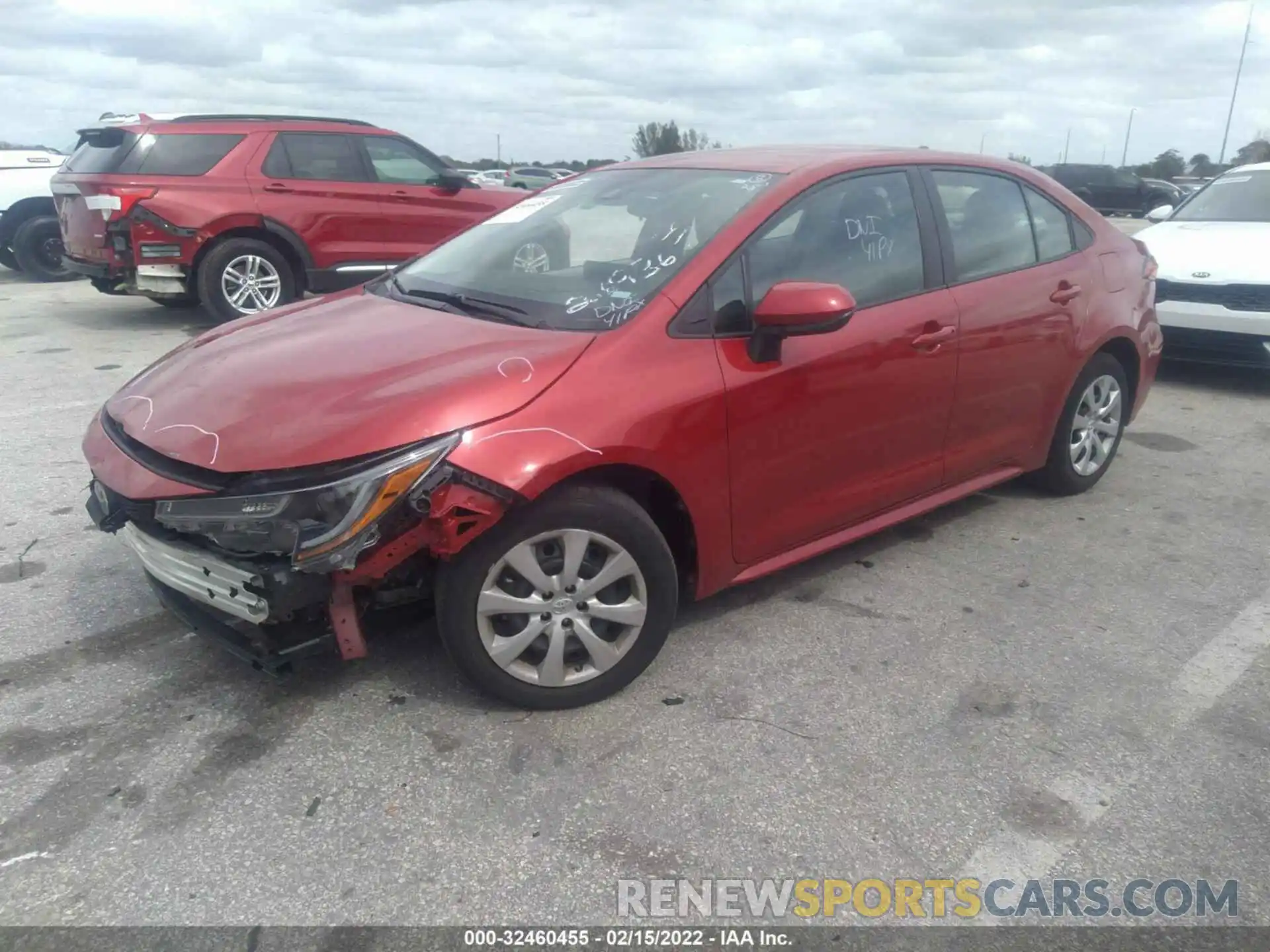 2 Photograph of a damaged car 5YFEPMAE8MP216936 TOYOTA COROLLA 2021