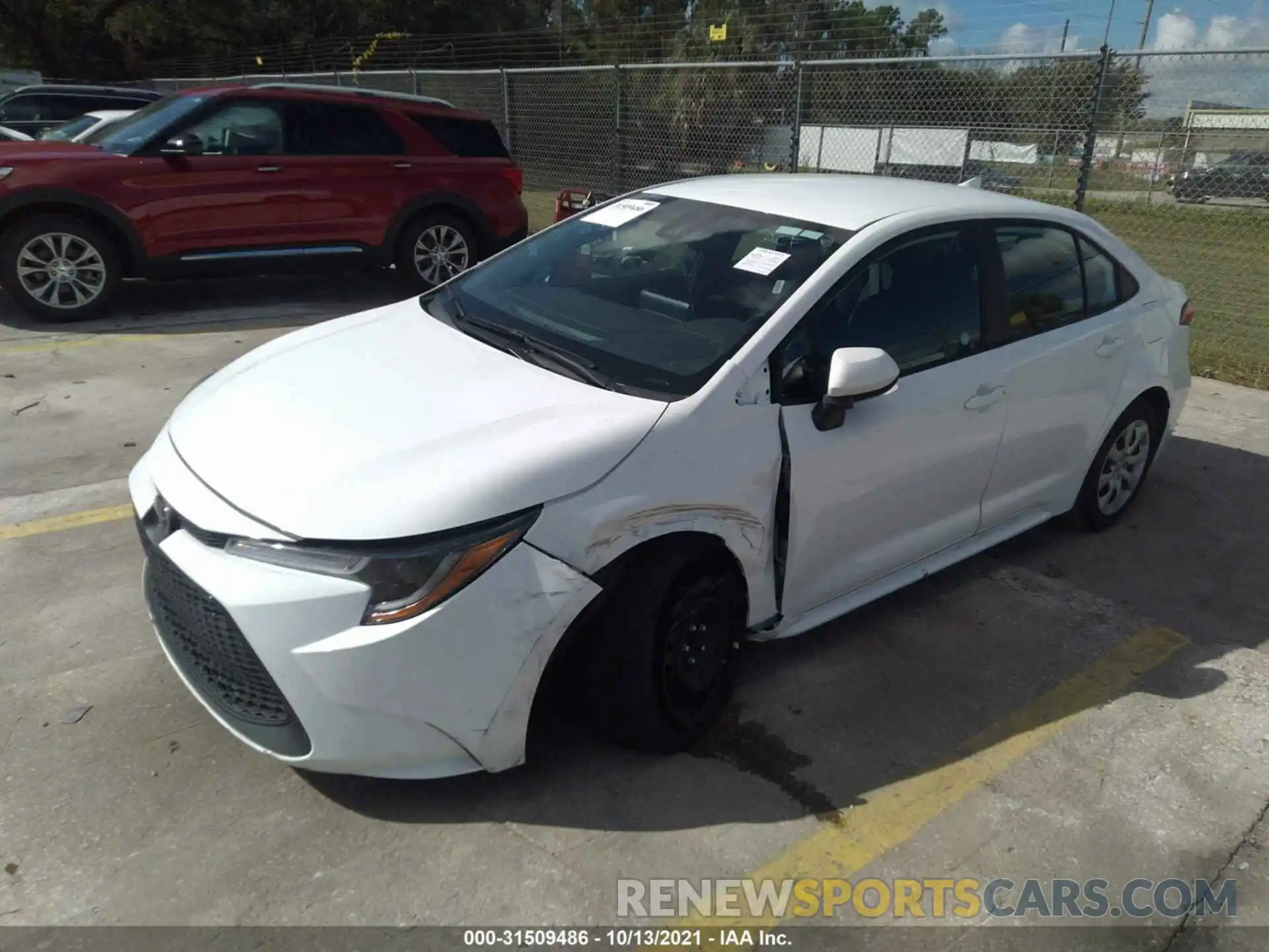 2 Photograph of a damaged car 5YFEPMAE8MP217388 TOYOTA COROLLA 2021