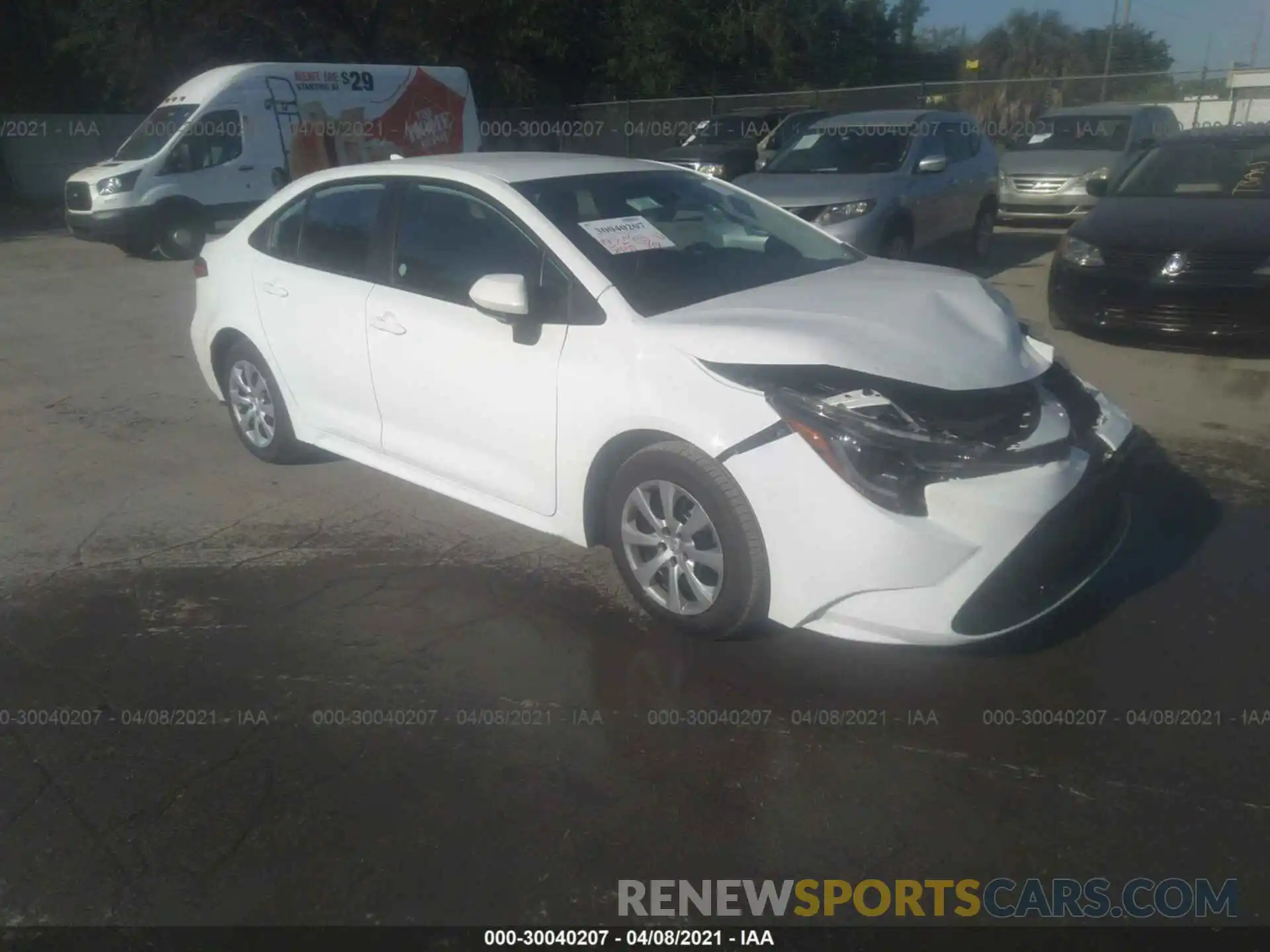 1 Photograph of a damaged car 5YFEPMAE8MP218184 TOYOTA COROLLA 2021