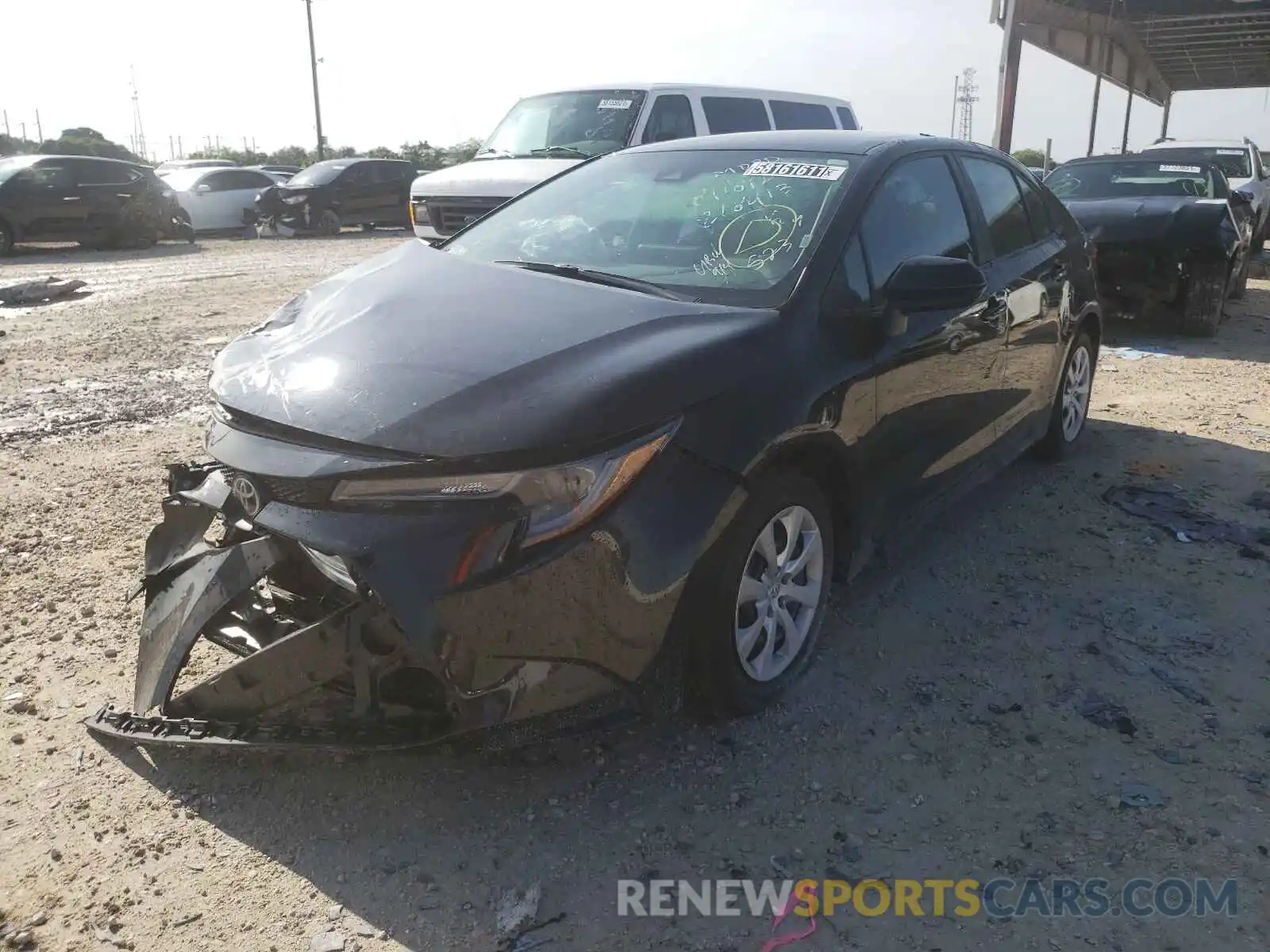 2 Photograph of a damaged car 5YFEPMAE8MP218413 TOYOTA COROLLA 2021