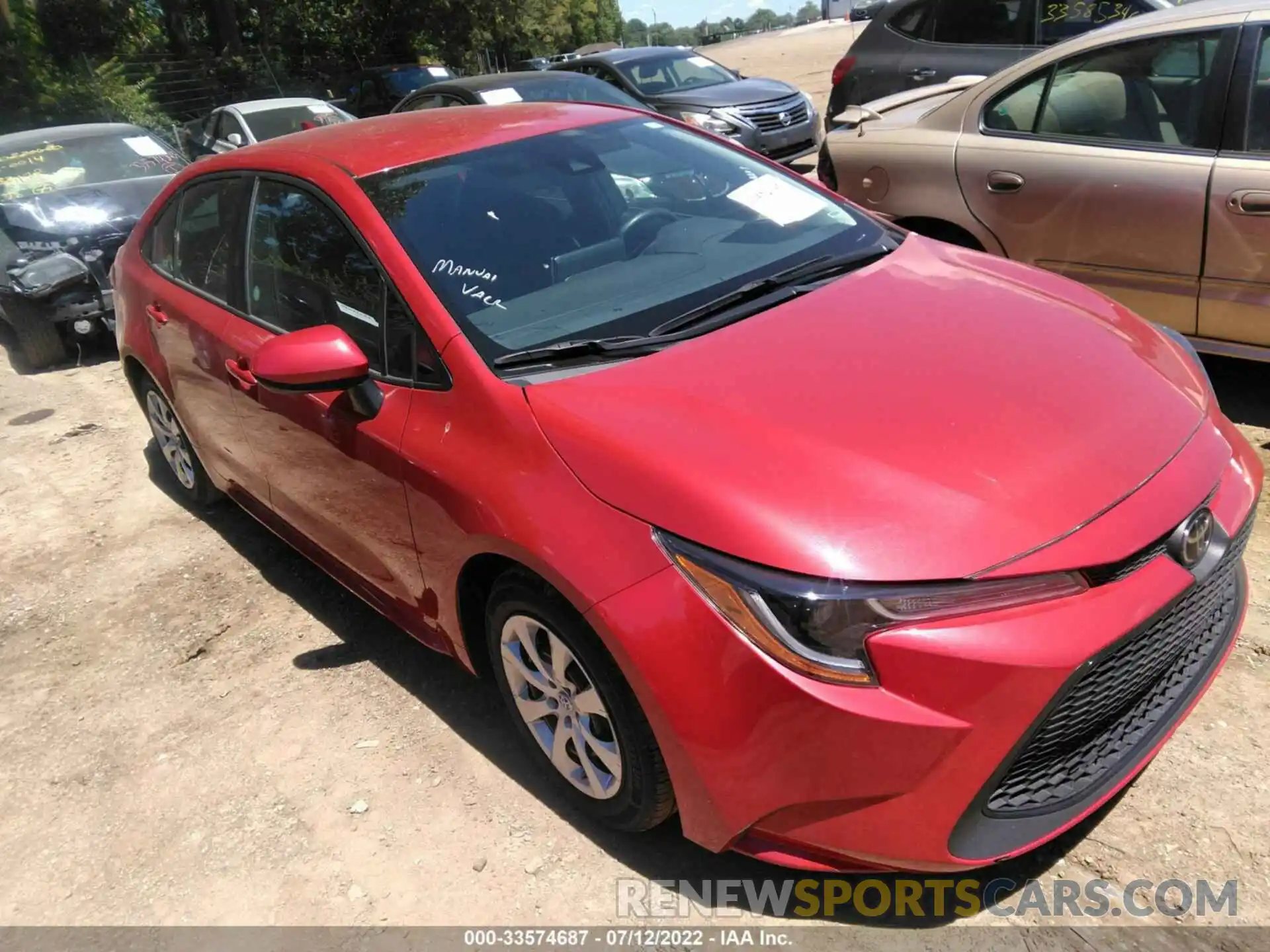 1 Photograph of a damaged car 5YFEPMAE8MP218606 TOYOTA COROLLA 2021