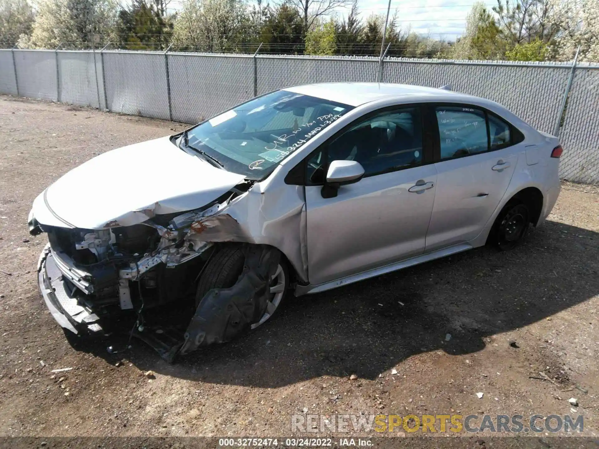 2 Photograph of a damaged car 5YFEPMAE8MP219044 TOYOTA COROLLA 2021