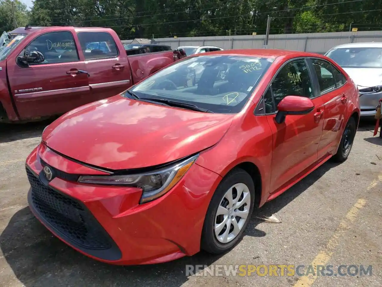 2 Photograph of a damaged car 5YFEPMAE8MP223885 TOYOTA COROLLA 2021