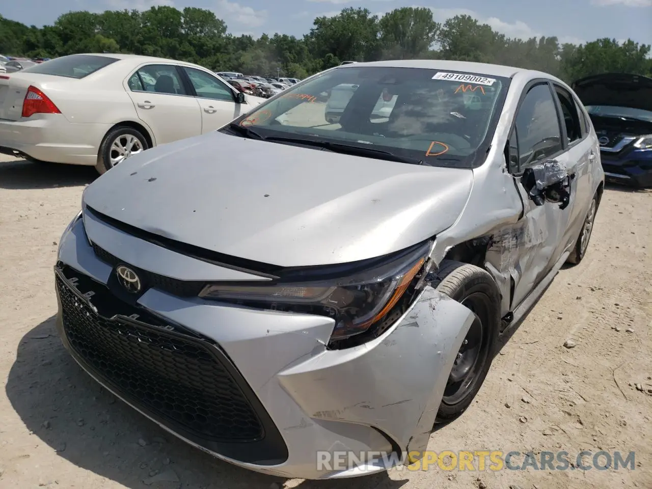 2 Photograph of a damaged car 5YFEPMAE8MP224941 TOYOTA COROLLA 2021