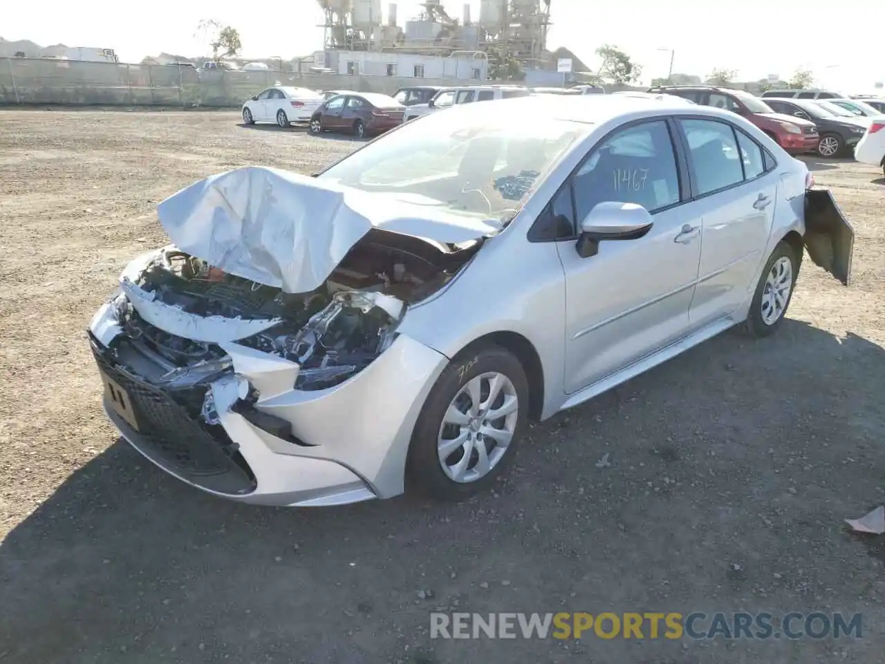 2 Photograph of a damaged car 5YFEPMAE8MP225118 TOYOTA COROLLA 2021