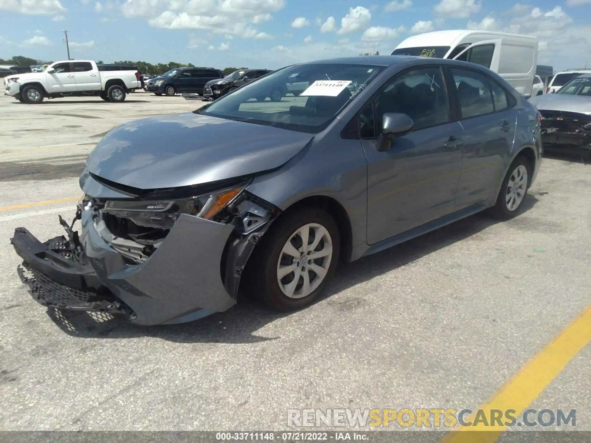 2 Photograph of a damaged car 5YFEPMAE8MP231095 TOYOTA COROLLA 2021