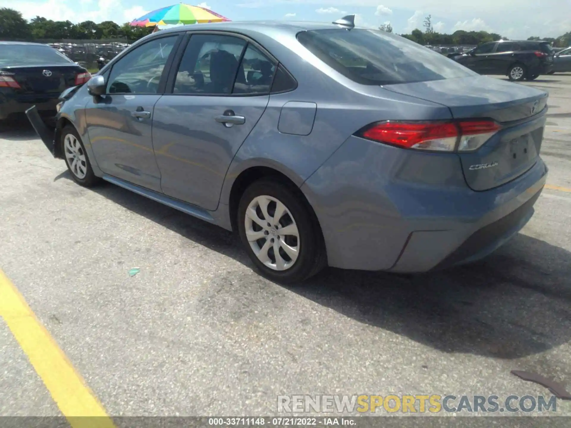 3 Photograph of a damaged car 5YFEPMAE8MP231095 TOYOTA COROLLA 2021