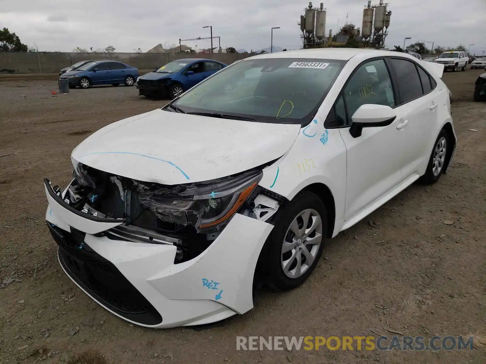 2 Photograph of a damaged car 5YFEPMAE8MP231436 TOYOTA COROLLA 2021