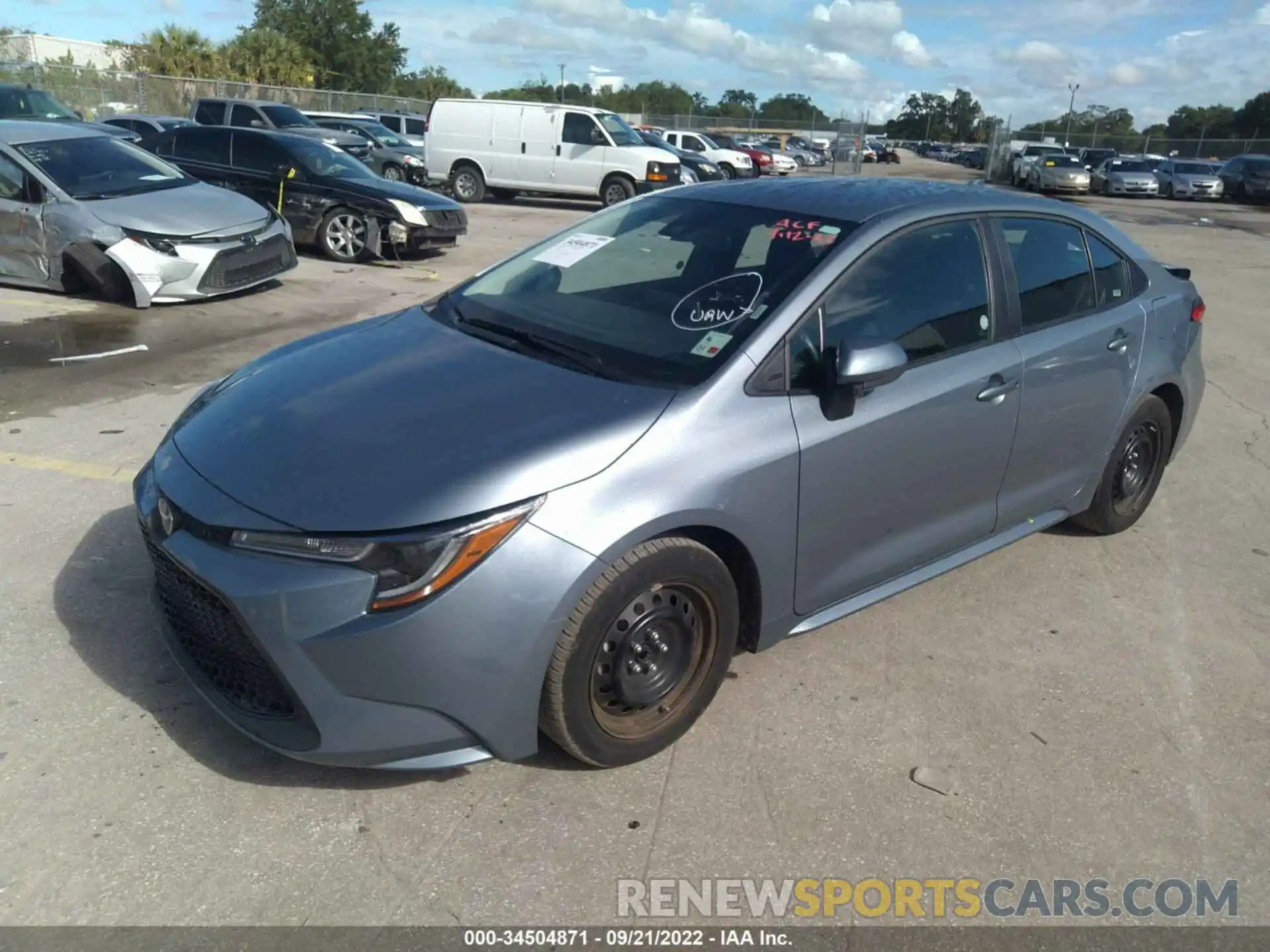 2 Photograph of a damaged car 5YFEPMAE8MP232764 TOYOTA COROLLA 2021