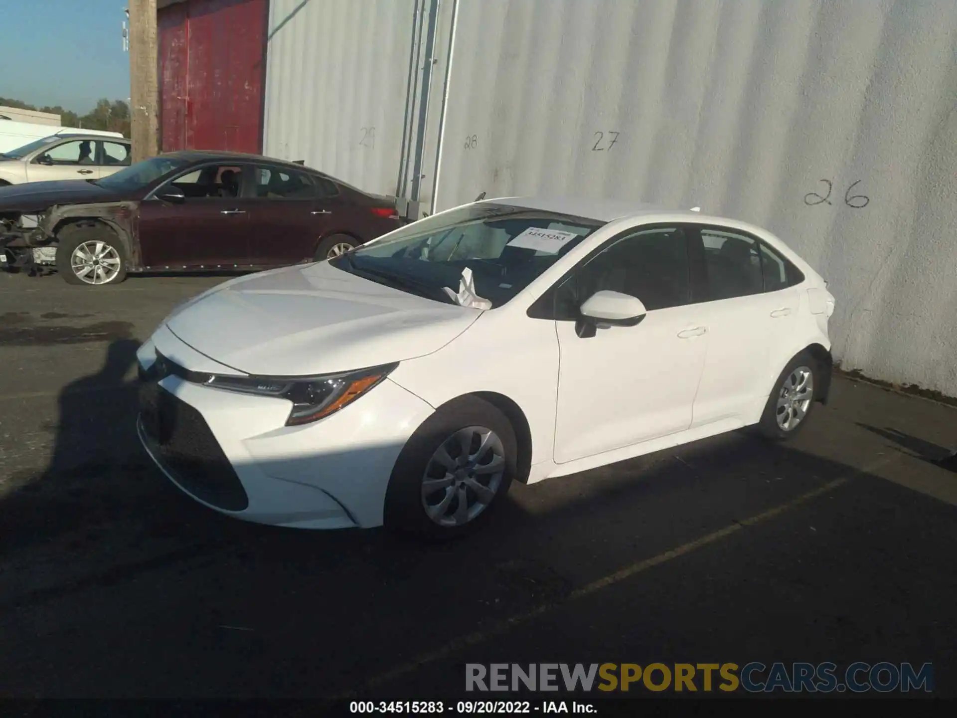 2 Photograph of a damaged car 5YFEPMAE8MP240184 TOYOTA COROLLA 2021