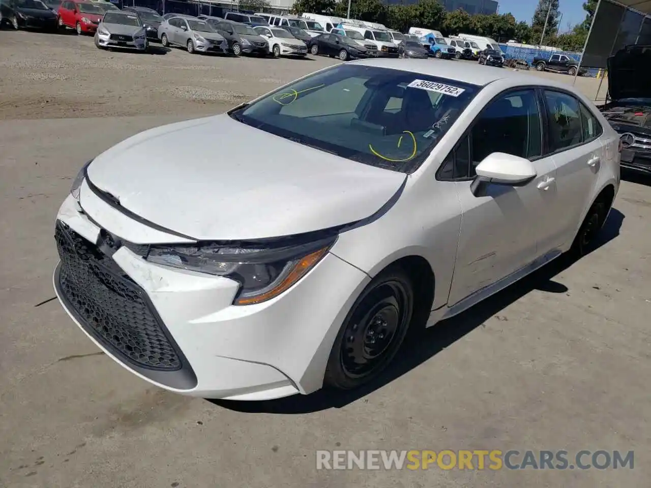 2 Photograph of a damaged car 5YFEPMAE8MP244381 TOYOTA COROLLA 2021