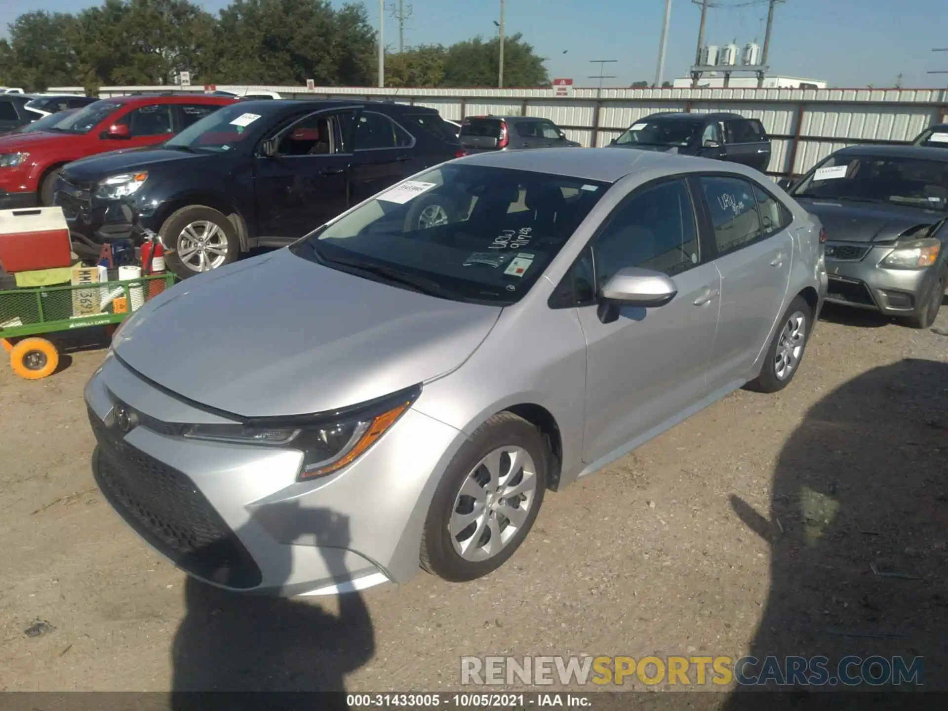 2 Photograph of a damaged car 5YFEPMAE8MP247264 TOYOTA COROLLA 2021