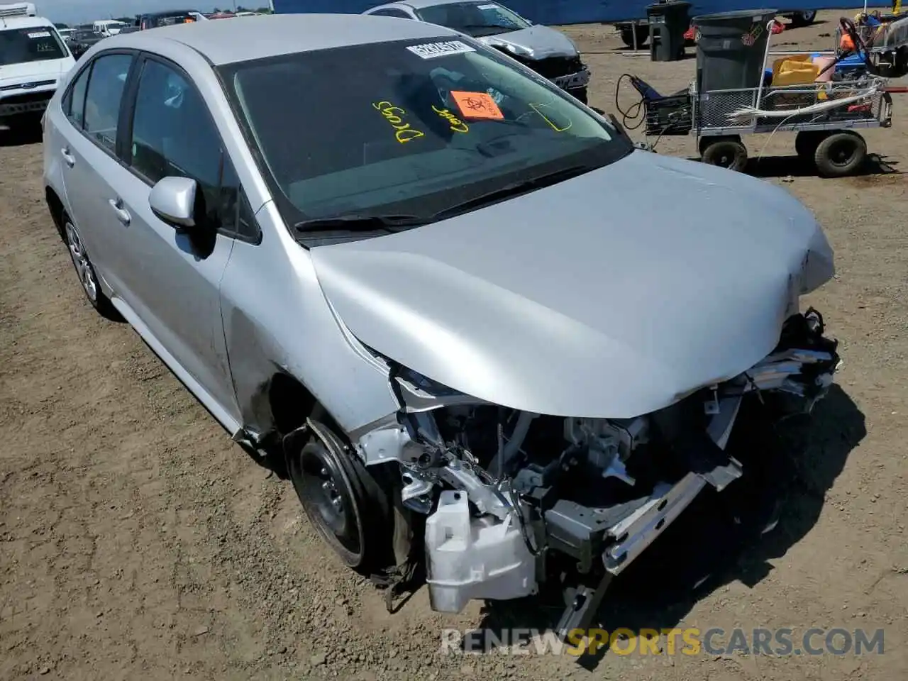 1 Photograph of a damaged car 5YFEPMAE8MP248673 TOYOTA COROLLA 2021