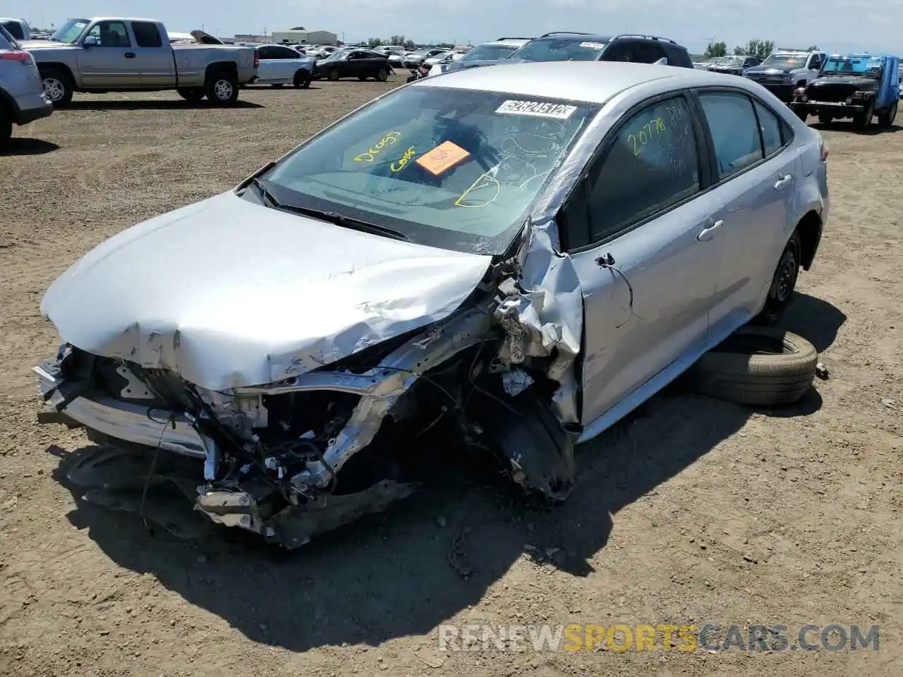 2 Photograph of a damaged car 5YFEPMAE8MP248673 TOYOTA COROLLA 2021