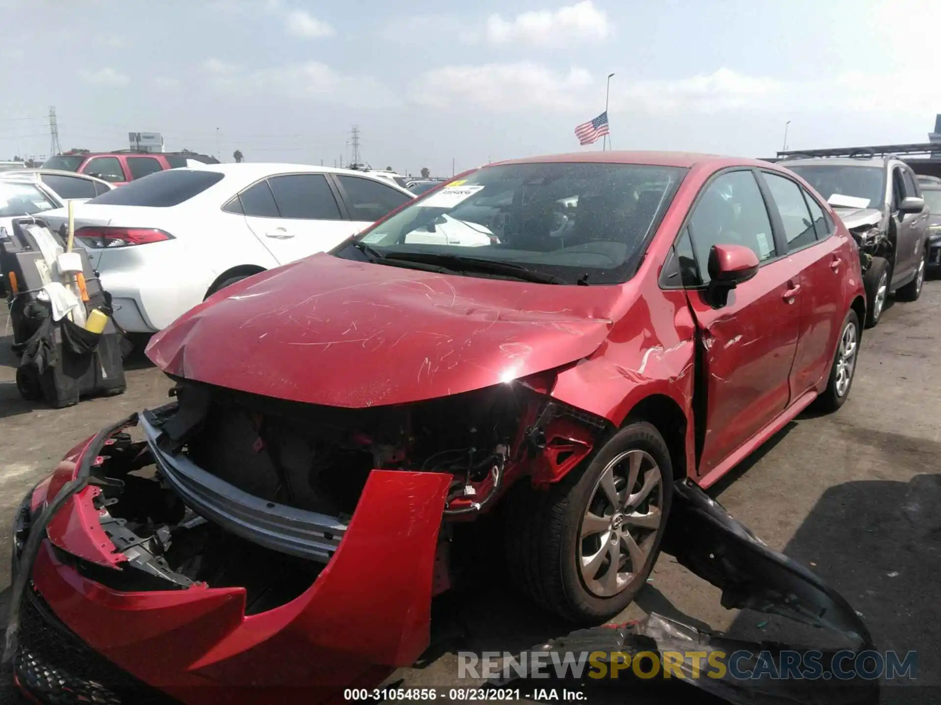 2 Photograph of a damaged car 5YFEPMAE8MP255512 TOYOTA COROLLA 2021