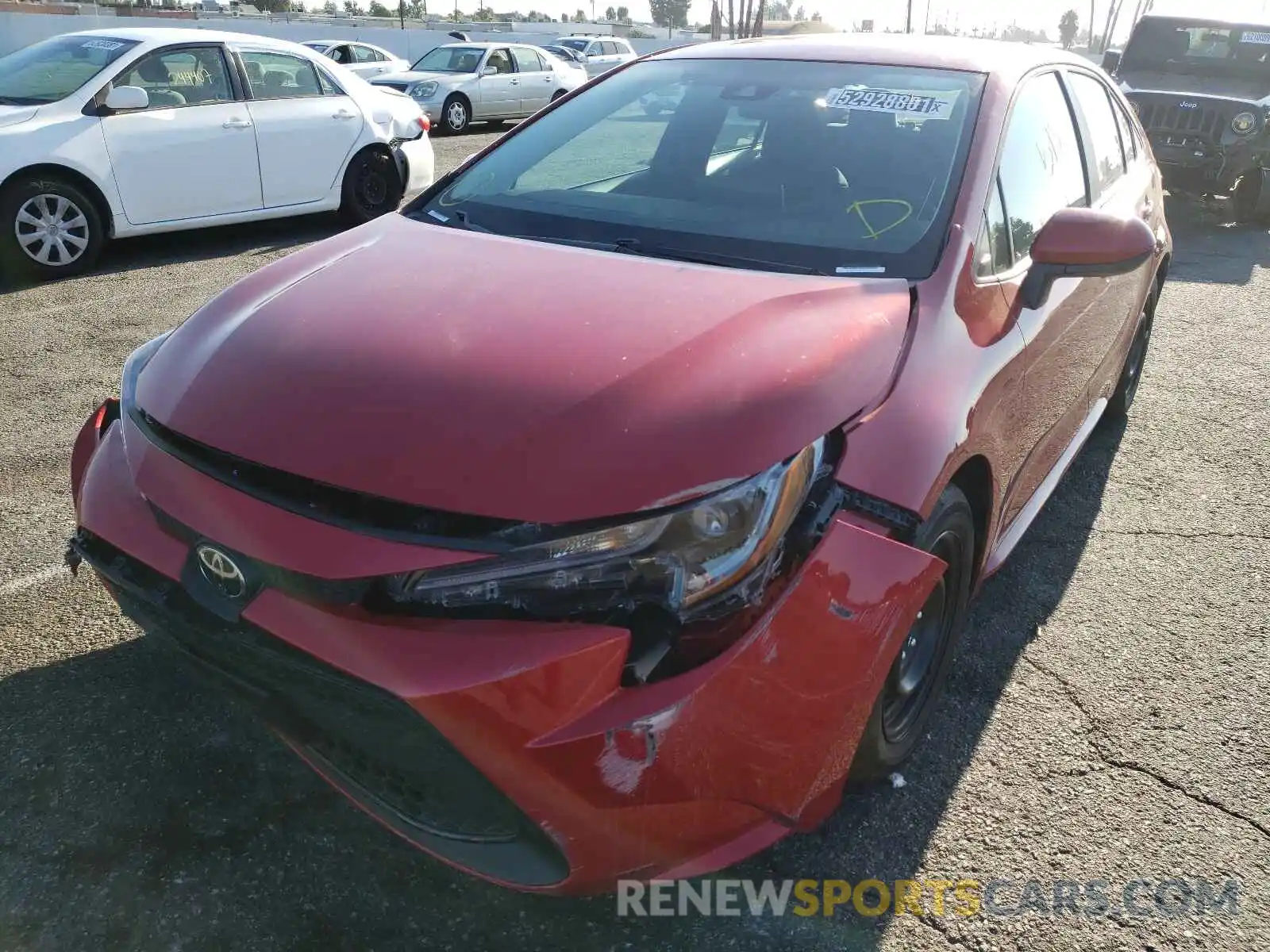 2 Photograph of a damaged car 5YFEPMAE8MP257194 TOYOTA COROLLA 2021