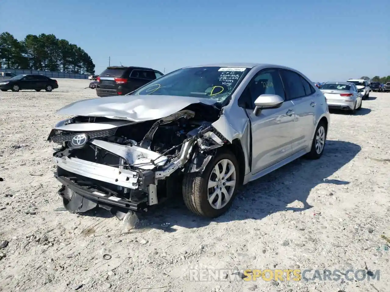 2 Photograph of a damaged car 5YFEPMAE8MP261388 TOYOTA COROLLA 2021