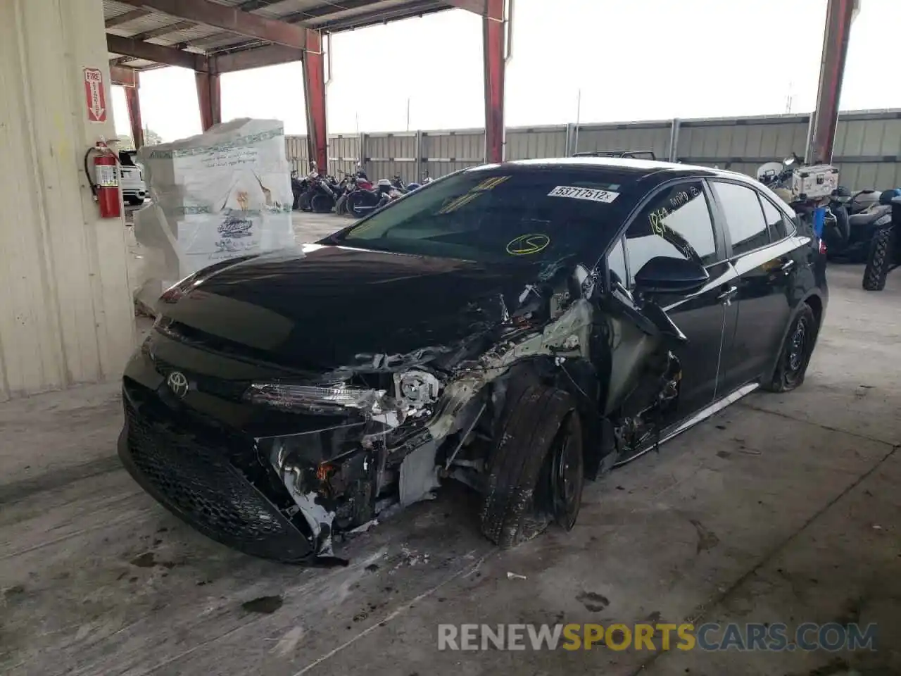 2 Photograph of a damaged car 5YFEPMAE8MP263304 TOYOTA COROLLA 2021