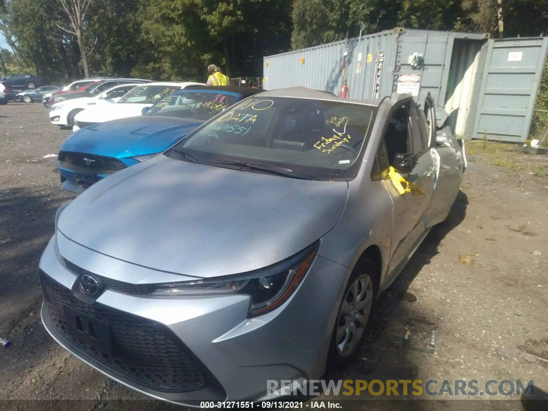 2 Photograph of a damaged car 5YFEPMAE8MP263898 TOYOTA COROLLA 2021