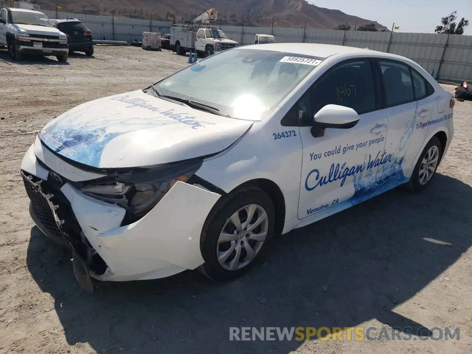 2 Photograph of a damaged car 5YFEPMAE8MP264372 TOYOTA COROLLA 2021