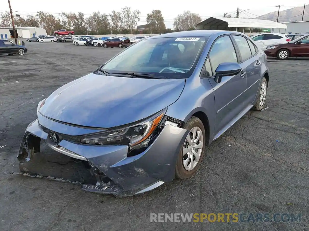 2 Photograph of a damaged car 5YFEPMAE8MP266588 TOYOTA COROLLA 2021