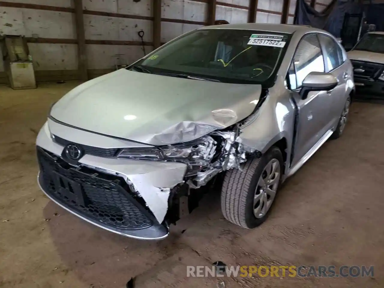 2 Photograph of a damaged car 5YFEPMAE8MP267658 TOYOTA COROLLA 2021