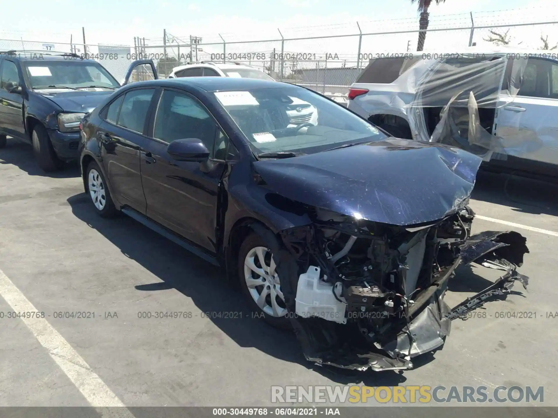 1 Photograph of a damaged car 5YFEPMAE9MP147304 TOYOTA COROLLA 2021