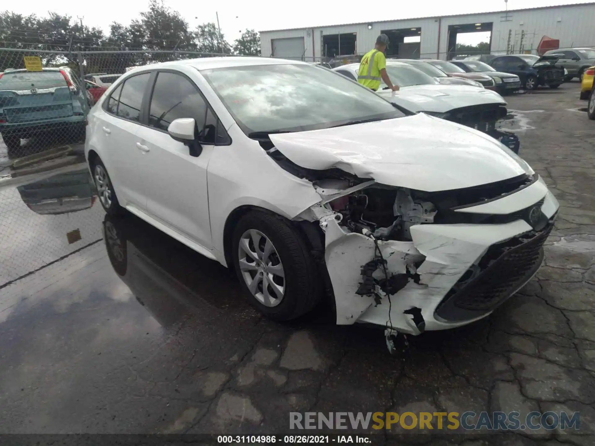 1 Photograph of a damaged car 5YFEPMAE9MP150624 TOYOTA COROLLA 2021