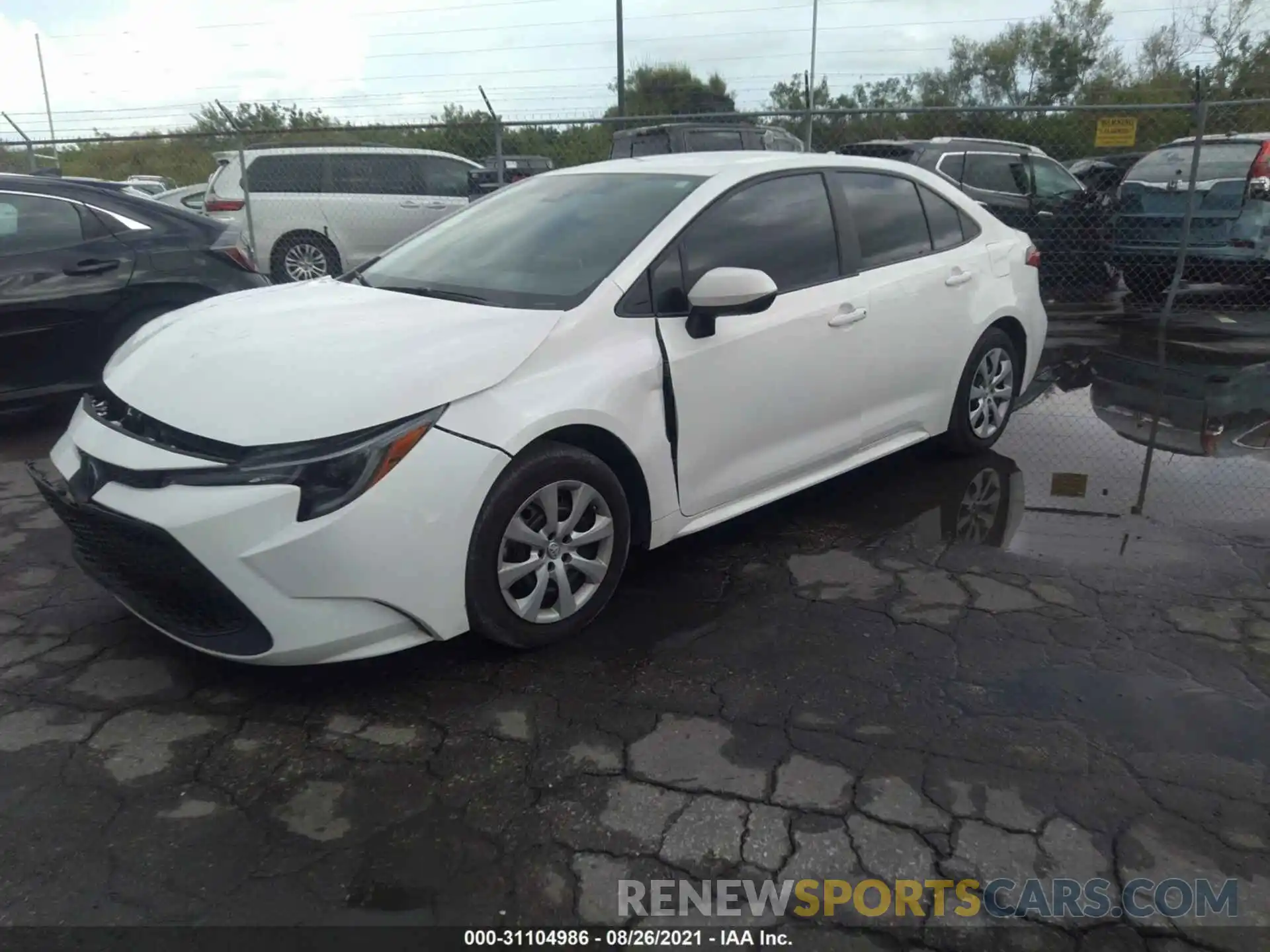 2 Photograph of a damaged car 5YFEPMAE9MP150624 TOYOTA COROLLA 2021