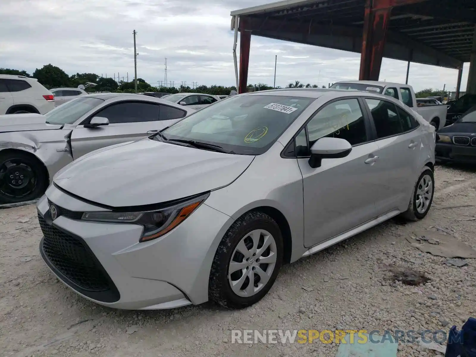 2 Photograph of a damaged car 5YFEPMAE9MP156231 TOYOTA COROLLA 2021