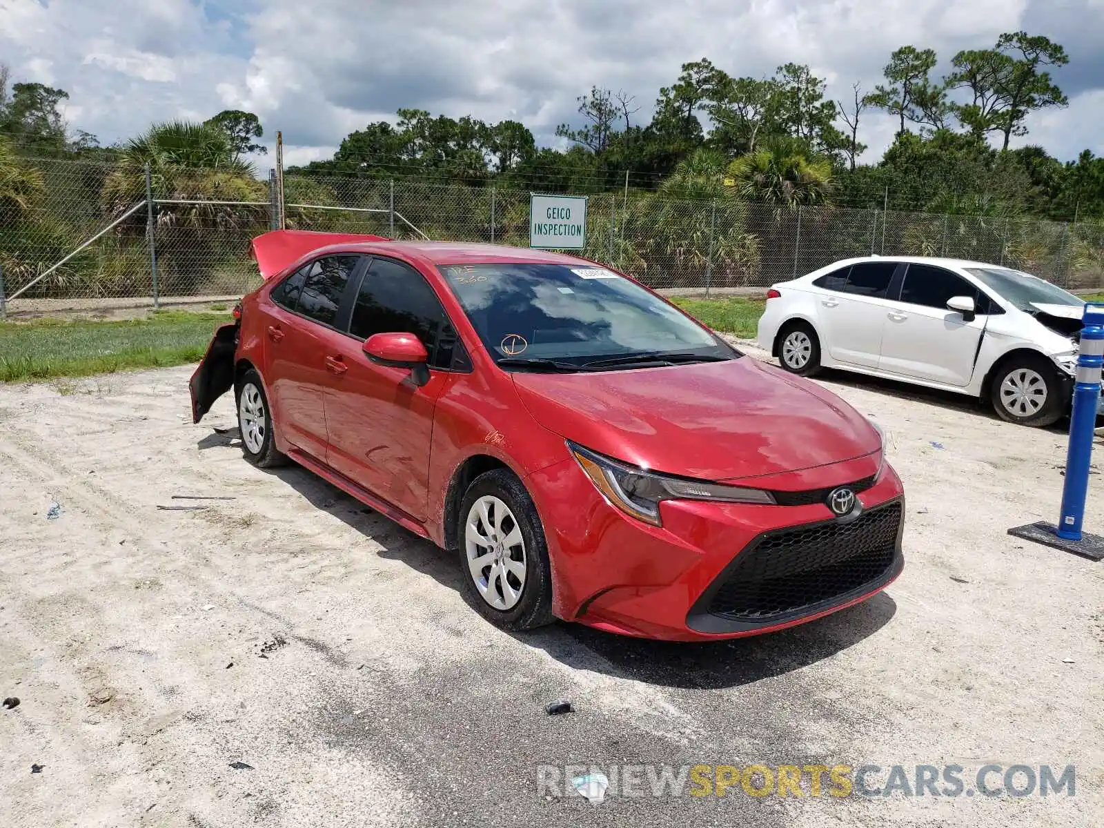 1 Photograph of a damaged car 5YFEPMAE9MP156245 TOYOTA COROLLA 2021