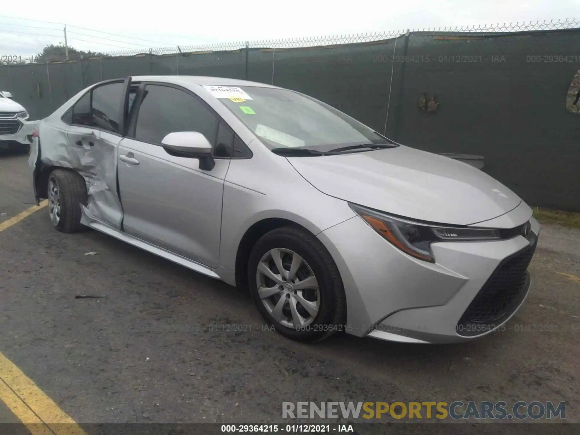 1 Photograph of a damaged car 5YFEPMAE9MP158013 TOYOTA COROLLA 2021