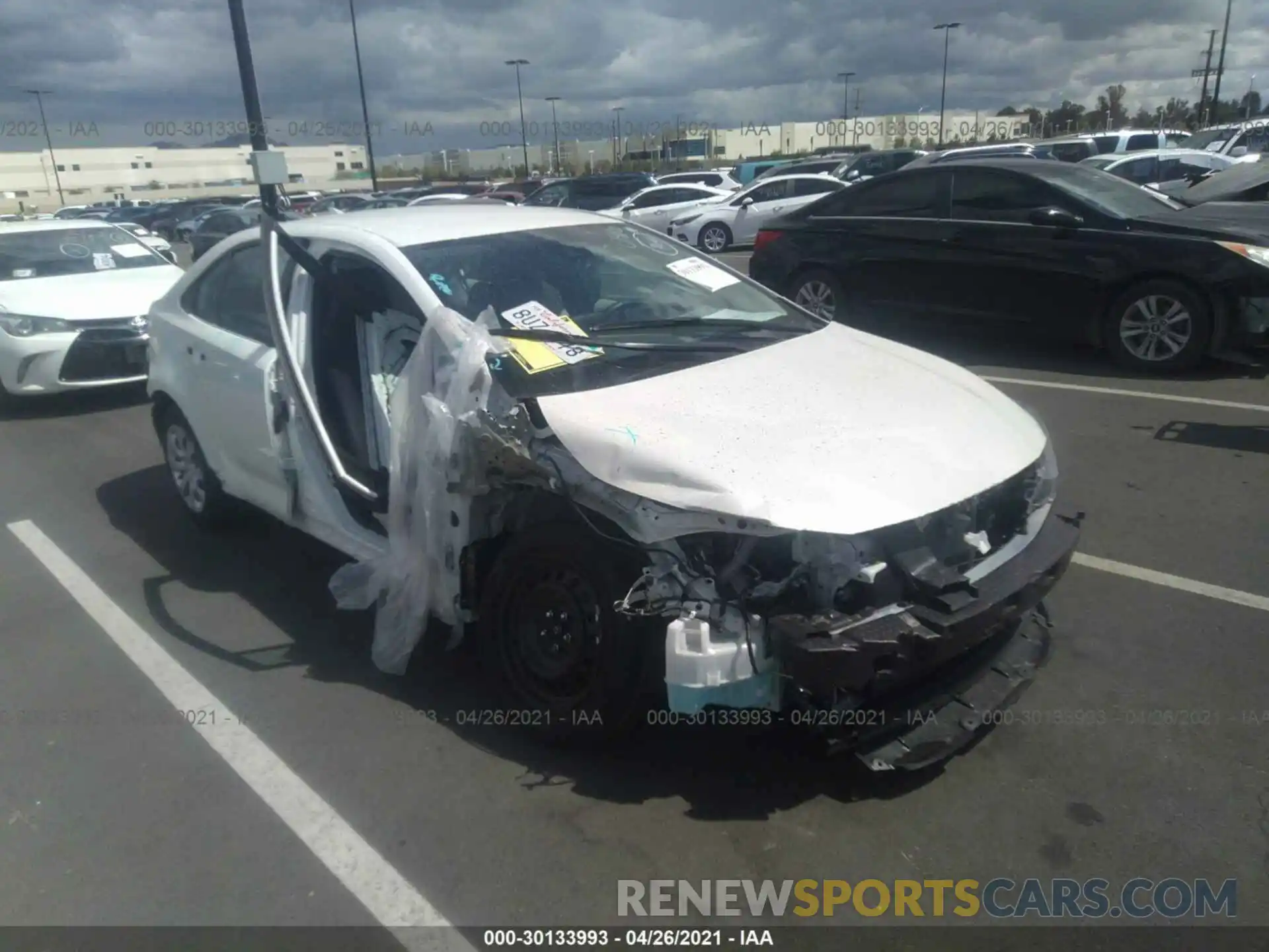 1 Photograph of a damaged car 5YFEPMAE9MP160781 TOYOTA COROLLA 2021