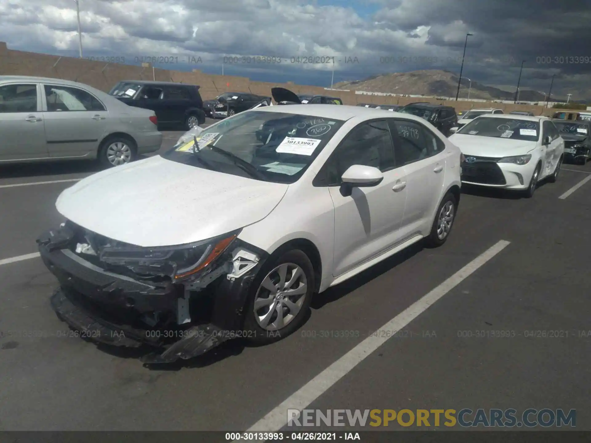 2 Photograph of a damaged car 5YFEPMAE9MP160781 TOYOTA COROLLA 2021