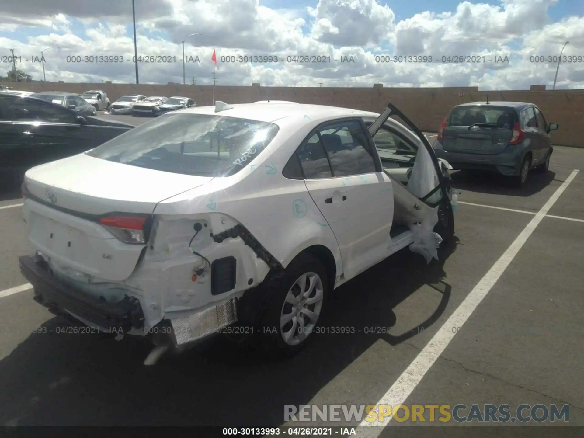 4 Photograph of a damaged car 5YFEPMAE9MP160781 TOYOTA COROLLA 2021