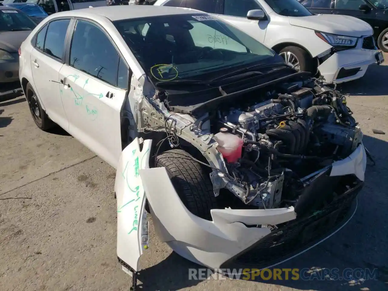 1 Photograph of a damaged car 5YFEPMAE9MP162160 TOYOTA COROLLA 2021