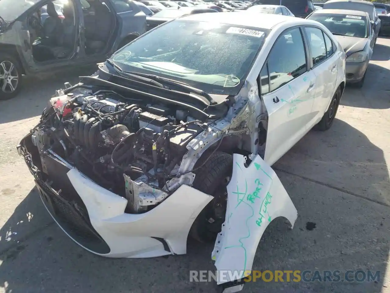 2 Photograph of a damaged car 5YFEPMAE9MP162160 TOYOTA COROLLA 2021