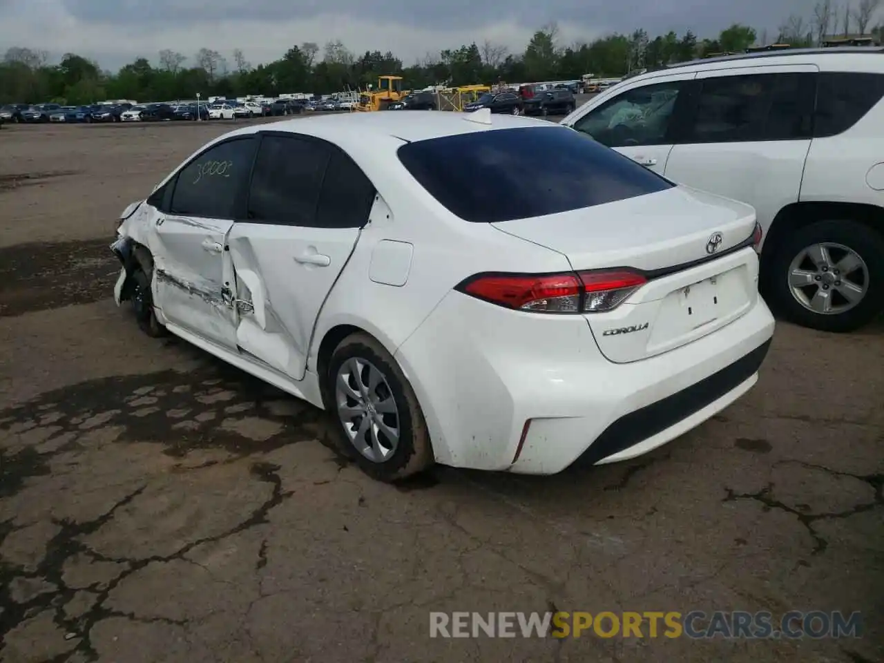 3 Photograph of a damaged car 5YFEPMAE9MP165401 TOYOTA COROLLA 2021