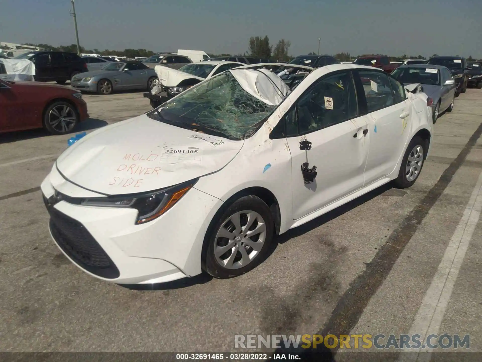 2 Photograph of a damaged car 5YFEPMAE9MP166855 TOYOTA COROLLA 2021